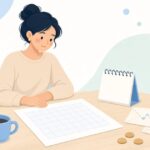 月謝と振込日の管理をイメージしたイラスト