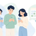 AIが友だちとの予定を調整する様子をイメージしたイラスト