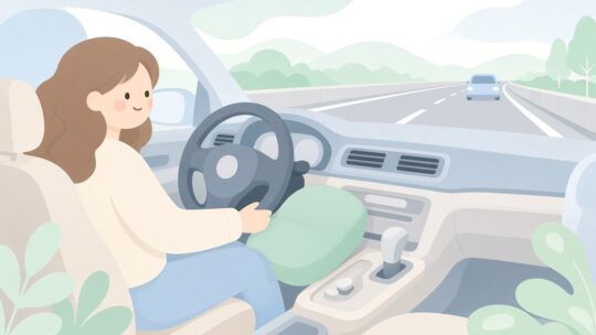 長距離運転用の車載ニーサポートクッションおすすめ2選｜コンソール幅と固定方法