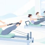 マシンピラティスは1対1とグループのどっちをイメージしたイラスト
