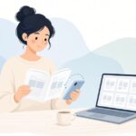 取扱説明書のPDF化をイメージしたイラスト