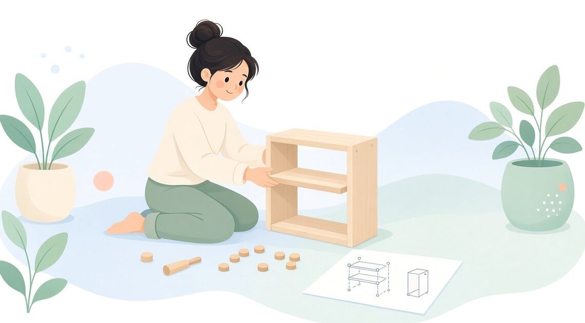 部品を図の向きと並べて、逆のものを分けてから組む方法