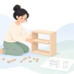 部品と図の向き確認をイメージしたイラスト