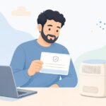 保証書と型番の照合をイメージしたイラスト