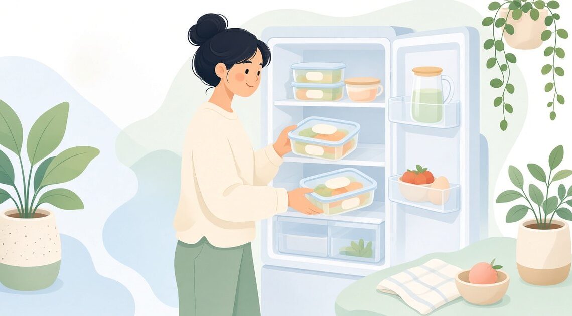 作り置きの日付を見て期限を過ぎたものだけ分ける