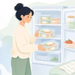 作り置きの日付確認をイメージしたイラスト