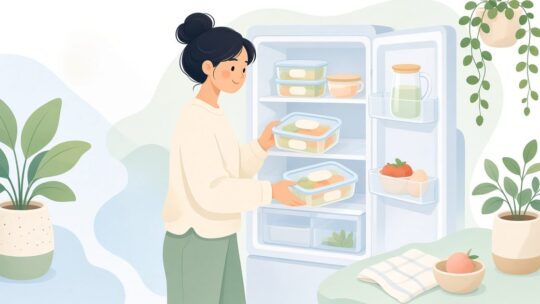 作り置きの日付を見て期限を過ぎたものだけ分ける