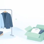 服選びが苦手な男性へをイメージしたイラスト