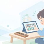 そろばん教室に通う時間がないをイメージしたイラスト