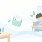 暗算アプリから教室へ移りたいをイメージしたイラスト