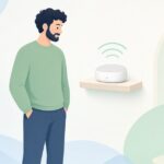 メッシュWi-Fiのランプ確認をイメージしたイラスト