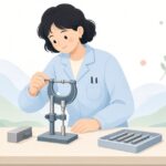 マイクロメータスタンドをイメージしたイラスト
