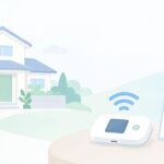 実家に1ヶ月帰省するのにネットがないをイメージしたイラスト