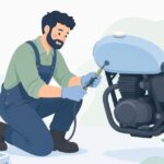 ガソリンタンクにベントバルブを取り付ける様子をイメージしたイラスト