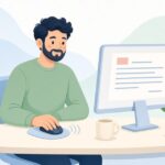 マウスホイールの調整をイメージしたイラスト