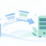 WordPressを別のサーバーへ引っ越すにはをイメージしたイラスト