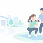 武蔵小山駅の近くで通い放題のパーソナルジムはをイメージしたイラスト