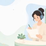 読み間違いの録り直しをイメージしたイラスト