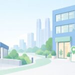 西新宿駅の近くで法人登記できるをイメージしたイラスト