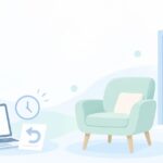 北欧風の家具を通販で買って失敗したくないをイメージしたイラスト