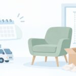 海外風の家具を通販で買う前にをイメージしたイラスト