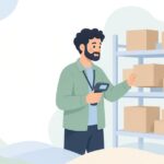 入庫日の照合をイメージしたイラスト