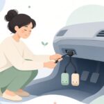OBD2分岐ケーブルを接続する様子をイメージしたイラスト