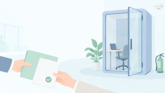 オフィスに個室ブースを置きたい？消防の手続きまで任せる方法