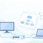 社内ネットワークを図にしたいをイメージしたイラスト