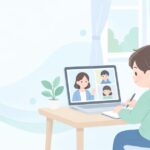 子どもが学校に行けていないをイメージしたイラスト