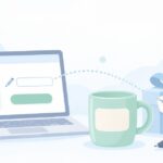 名入れの注文をネットで受けたいをイメージしたイラスト