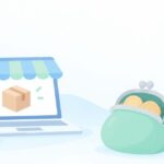 売るたびに手数料が引かれるをイメージしたイラスト