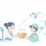 ネットショップで海外にも売りたいをイメージしたイラスト