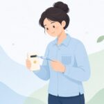 光コネクタをクリーニングテープで清掃する様子をイメージしたイラスト