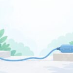 イルミネーションの電源が届かないをイメージしたイラスト