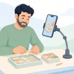 手元作業の撮影をイメージしたイラスト