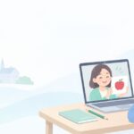 海外で子どもの日本語が心配をイメージしたイラスト