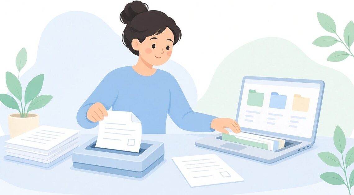紙の書類をデータ化してパソコンで整理するやり方