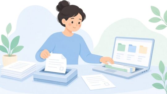 紙の書類をデータ化してパソコンで整理するやり方