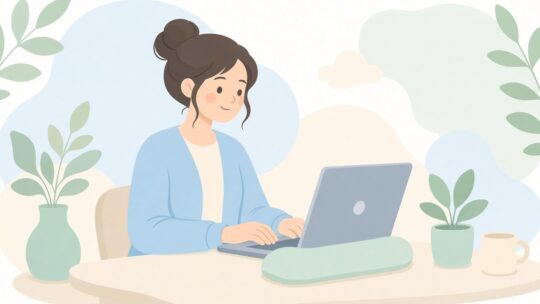 パソコンで長時間の文章作成をするときのやり方と手首の負担軽減