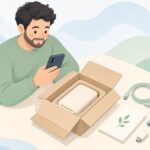 同梱物の撮影をイメージしたイラスト