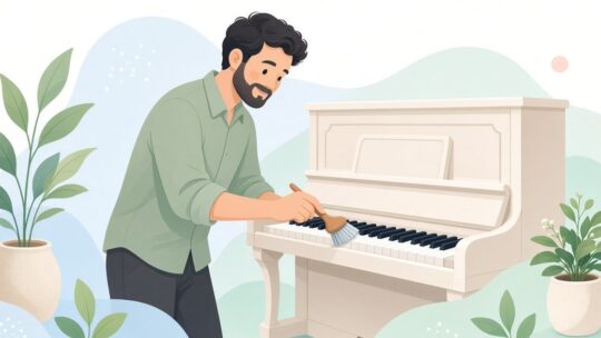 ピアノ調律師の調律前に使う鍵盤ブラシ｜毛幅・毛材とおすすめ商品