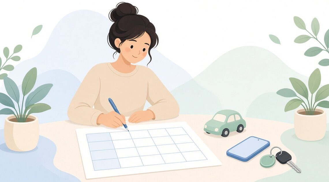 送迎で同じ時間に誰も行けない枠を表にする