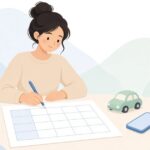 送迎の担当表をイメージしたイラスト