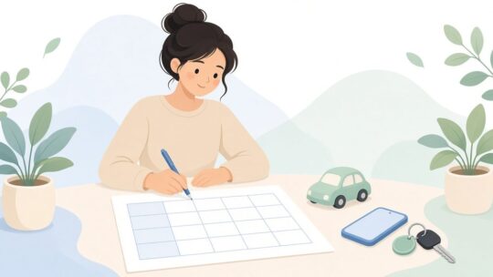 送迎で同じ時間に誰も行けない枠を表にする