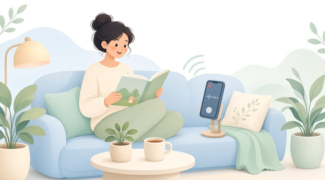 絵本の読み聞かせを録音して翌日に再生する方法
