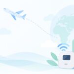 いつものWiFiを海外でも使えるをイメージしたイラスト