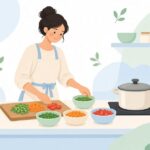 下ごしらえの段取りをイメージしたイラスト