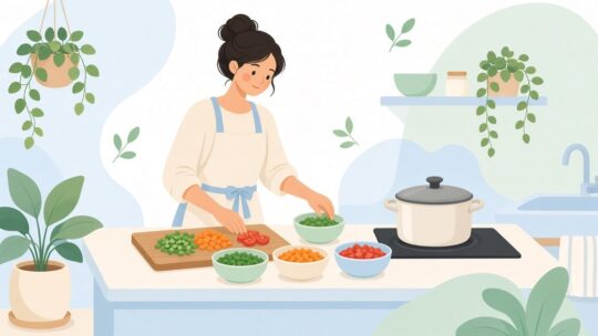下ごしらえは火と手に分けて同時に終わる順に並べる