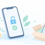 機種変更した古いスマホを売る前に何をするをイメージしたイラスト